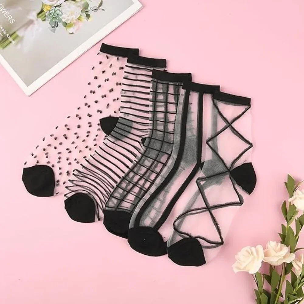 Women's Sheer Socks‎ 5 different Pairs